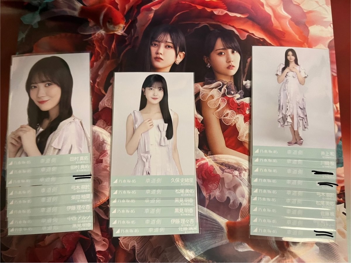 乃木坂　生写真　トレード　車道側

提供)画像

希望)池田　チュウヒキ
　　五百城　ヨリチュウ
　　遠藤　チュウ
　　賀喜　チュウヒキ

郵送希望
手袋開封
過去物もとのトレも可