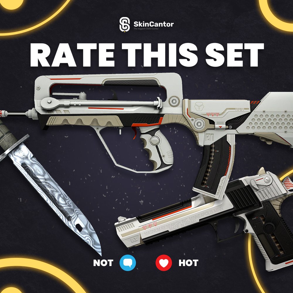 Skin_Cantor's tweet image. Are you a fan of Mecha Industries skins?
Look at this combo! 😎💥

React and tell us what you think! 👇

USE Code: CASH and grab 5% more to your payout 🤑

#gamingcommunity #skincantor #csgotrade #csgo
#cs2skins #skins #gaming #counterstrike #csgoskins