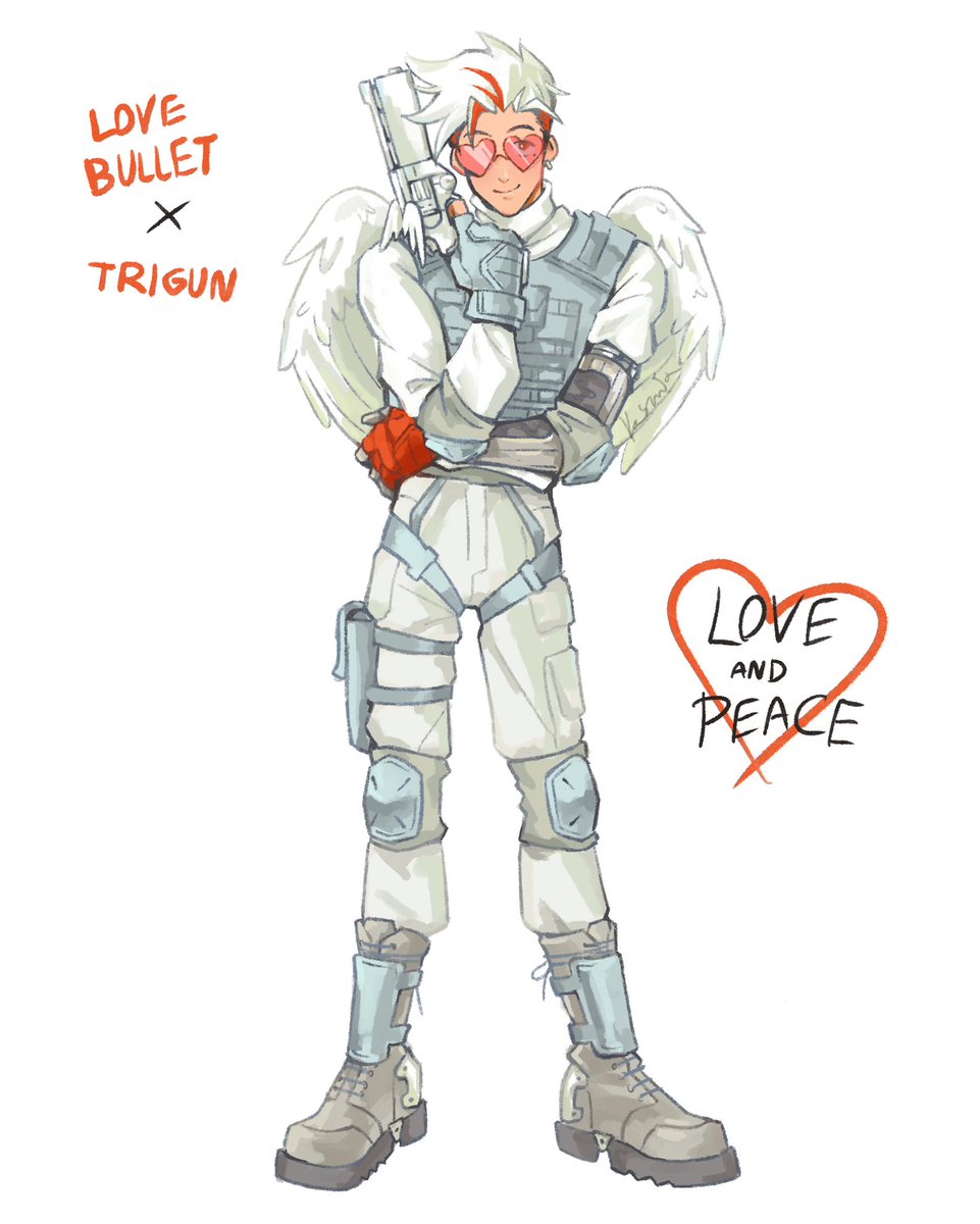 #LOVEBULLET x #TRIGUNSTAMPEDE 
Vash would make a great cupid!