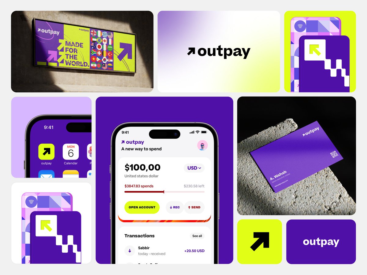 resimplstudio's tweet photo. Meet Outpay! Your go-to tool for tracking expenses, setting budgets, and monitoring savings goals in real time.

Our redesign focuses on:

➡️Visual Identity  
➡️Improved User Experience  
➡️User Empowerment  
➡️Consistent Branding  

Behance Link! https://t.co/jLRfGbjd7H https://t.co/Ho1w9UJXmP