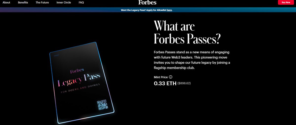 960Candy's tweet image. Pass number 45 is on sale for 50% off! @ForbesWeb3 @forbes

Price .16 ETH

Minting price 0.33 ETH

Take advantage and get your pass at half price!

ONLY 1 UNIT

opensea.io/es/assets/ethe…

#Forbesweb3 #ForbesLegacy #Offers  #Forbes400 #forbes #nft #pass #mintpass #MintBlockchain
