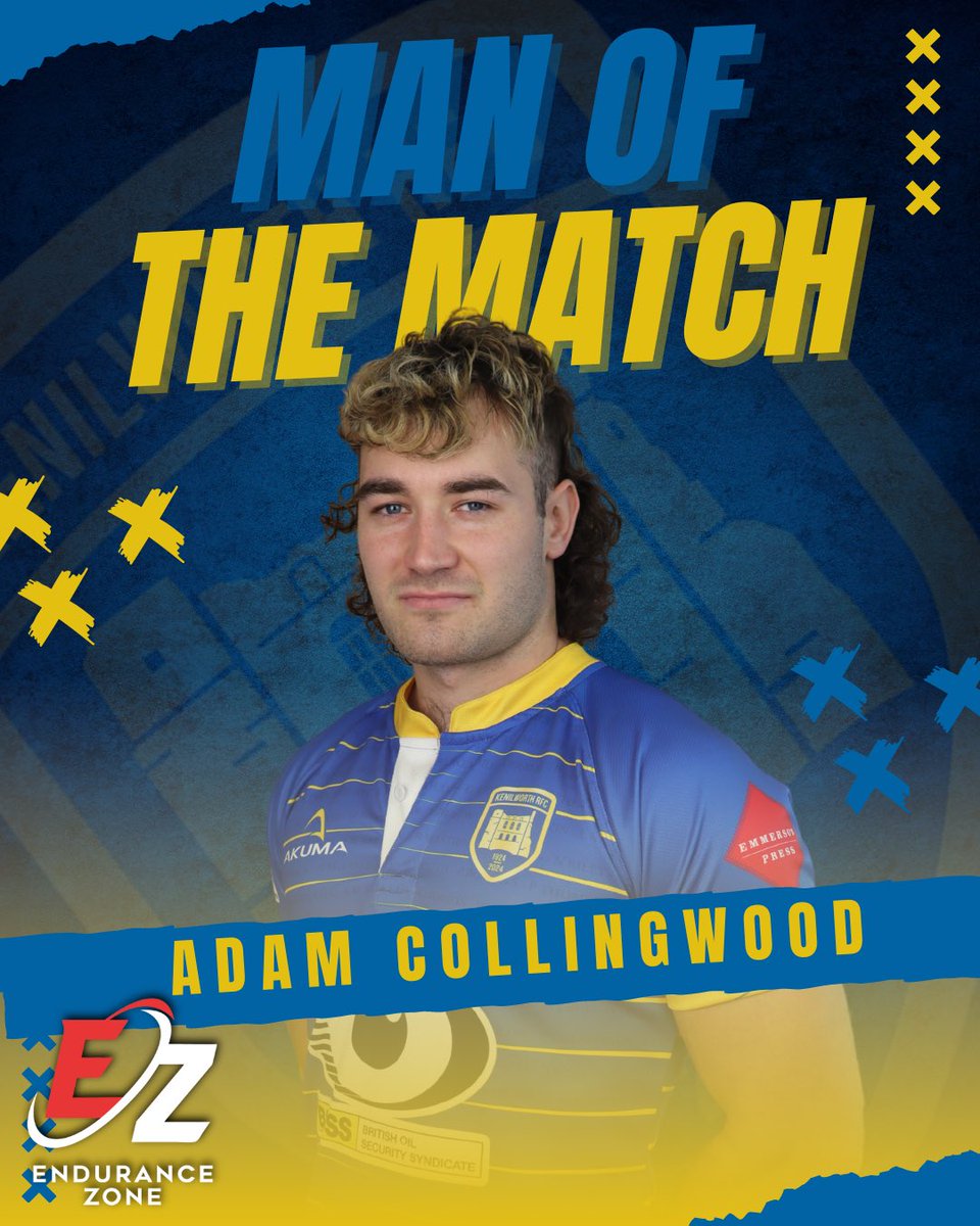 kenilworthrugby's tweet photo. ๐๐๐ง ๐๐ ๐๐ก๐ ๐๐๐ญ๐๐ก!๐
The 1XV Endurance Zone Man Of The Match from yesterdayโs match against Burton is Adam Collingwood!
#ComeOnKens #kenfamily #buildthecastle https://t.co/rYX8lT2lhF