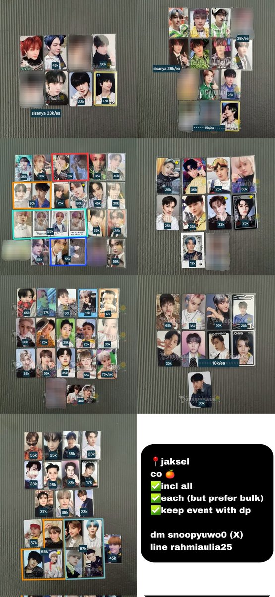 ✨️UPDATE✨️

WTS // want to sell aab NCT

✅️ each or take all 2,8 jt
✅️ incl all
✅️ keep event
Co 🍊
📍Jkt

t. 127 dream photocard pc haechan mark renjun jeno jaemin chenle jisung jaemren jaehyun doyoung jungwoo djj dojaejung taeyong johnny winwin
x.com/snoopyuwo0/sta…