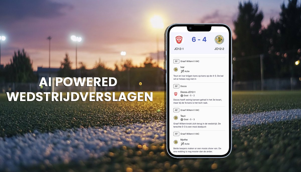 commentada's tweet image. Probeer het nu gratis uit en maak jouw wedstrijdverslag binnen 30 seconden.