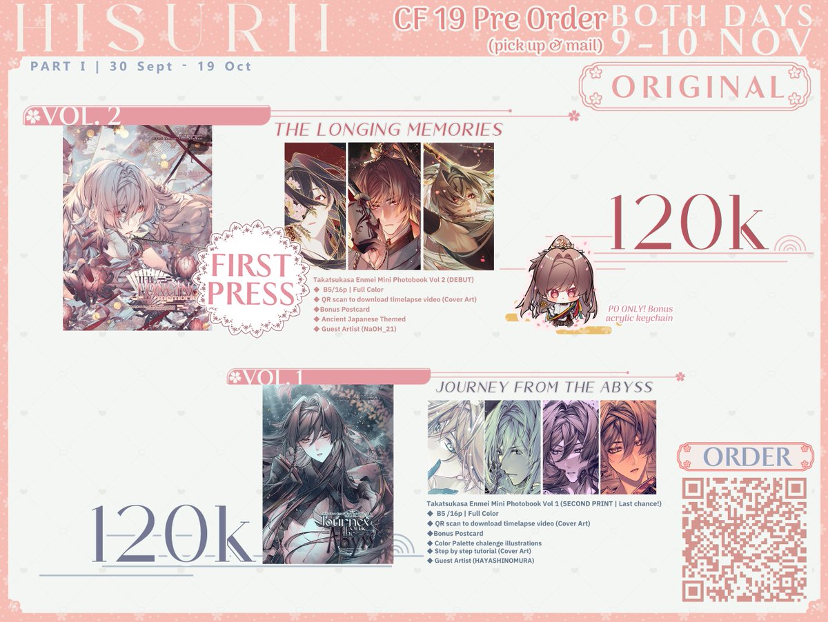 🌸✨COMIFURO19 pick up &amp; mail Pre Order PART 1✨🌸 

[[  𝗣𝗥𝗘-𝗢𝗥𝗗𝗘𝗥 𝗢𝗣𝗘𝗡 𝟯𝟬 𝗦𝗘𝗣𝗧 - 𝟭𝟵 𝗢𝗖𝗧  ]]

Form: https://t.co/0Ahi4Zycut

✨ Likes and RT are appreciated ✨

📌 BOOTH COMING SOON
🏨 ICE BSD, Tangerang Selatan
📅 9-10 NOVEMBER

#cf19catalog #CF19 