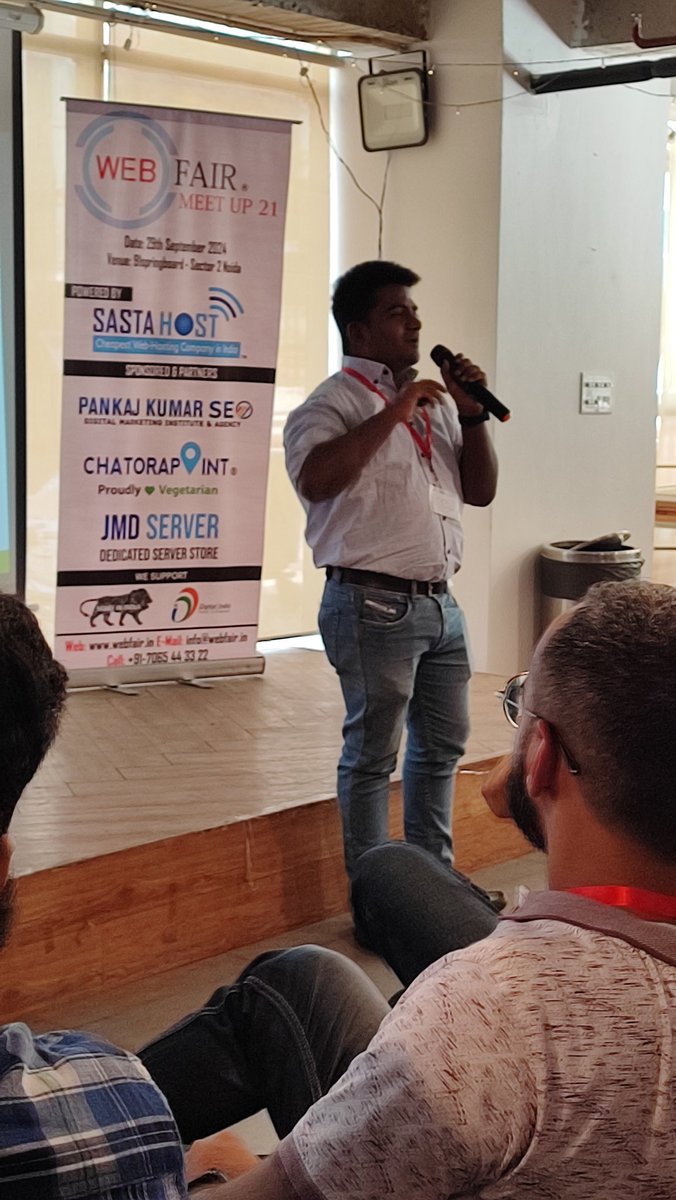 webfairindia's tweet photo. 🚀✨ Exciting times at WebFair Meetup 21! 🎤🎉 AMIT SHARMA is on stage, diving into how to overcome key roadblocks for GA4! 📊💡 Don't miss out on this valuable insight that could transform your analytics game! 🔍📈

 #WebFair #WebFairMeetup https://t.co/iBpoOvNSJy