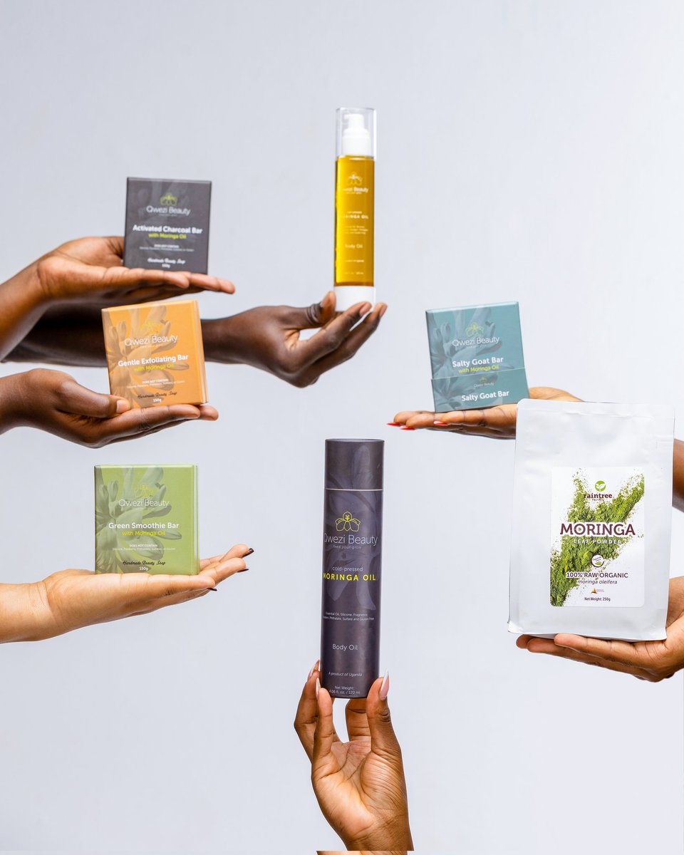 ImaniMulungi's tweet photo. All round care for your body from inside out courtesy of @rt_farms &amp; #QweziBeauty.
From cold pressed Moringa oil for your skin and scalp, cleansers for your body and Moringa Leaf powder for nutritional benefits at affordable prices. 

>https://t.co/oMWpIIKQNW <
#FeedYourGlow https://t.co/FPkkxeCtkx