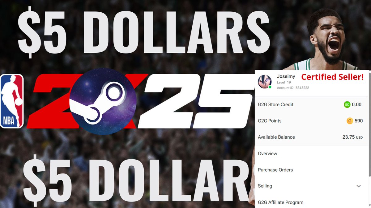 WorldNewsClass's tweet photo. NBA 2K25 STEAM ACCOUNT (OFFLINE) NO DRM
$5 CHEAP 
https://t.co/oHzgRtdKr8
https://t.co/LV9fNYNLlG
✅CHAT 24/7
✅FULL WARRANTY✅
✅LEVEL 22 SELLER CERTIFIED✅
✅AUTODELIVERY✅

#2K #NBA2K25 #Diddy #nba #NintendoSwitch #Steam #LeBronJames #Curry #UFC #PS5 #Xbox #Randle #PC #game https://t.co/FD3Rg3j81z