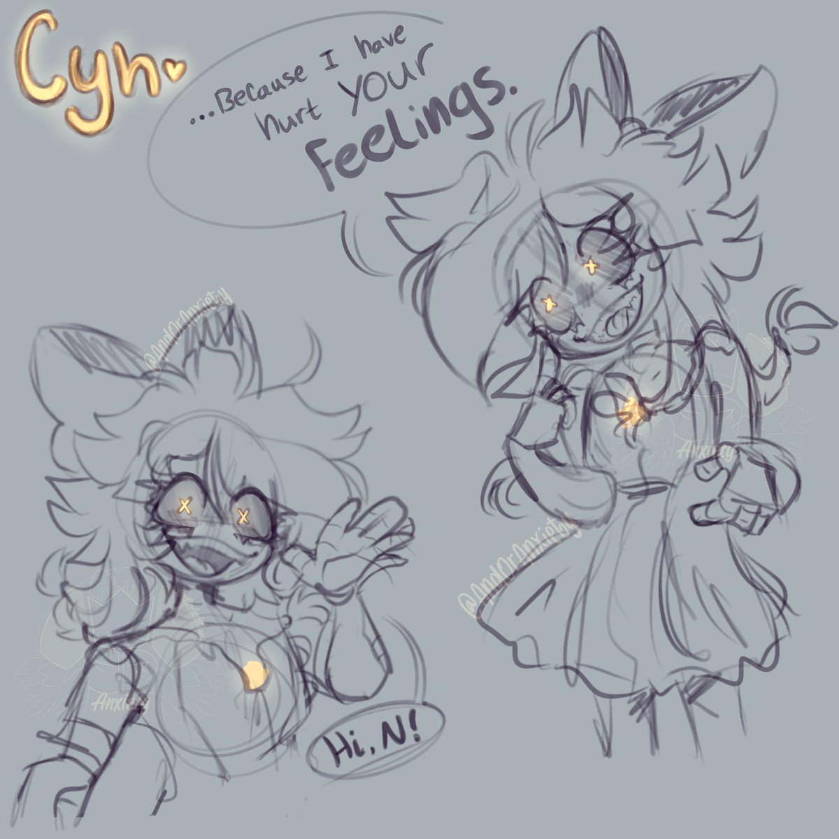 AndOrAnxiety's tweet photo. Some Cyn sketches 
#cyn #murderdrones #sketch #fanart https://t.co/xnWCvy4r2x