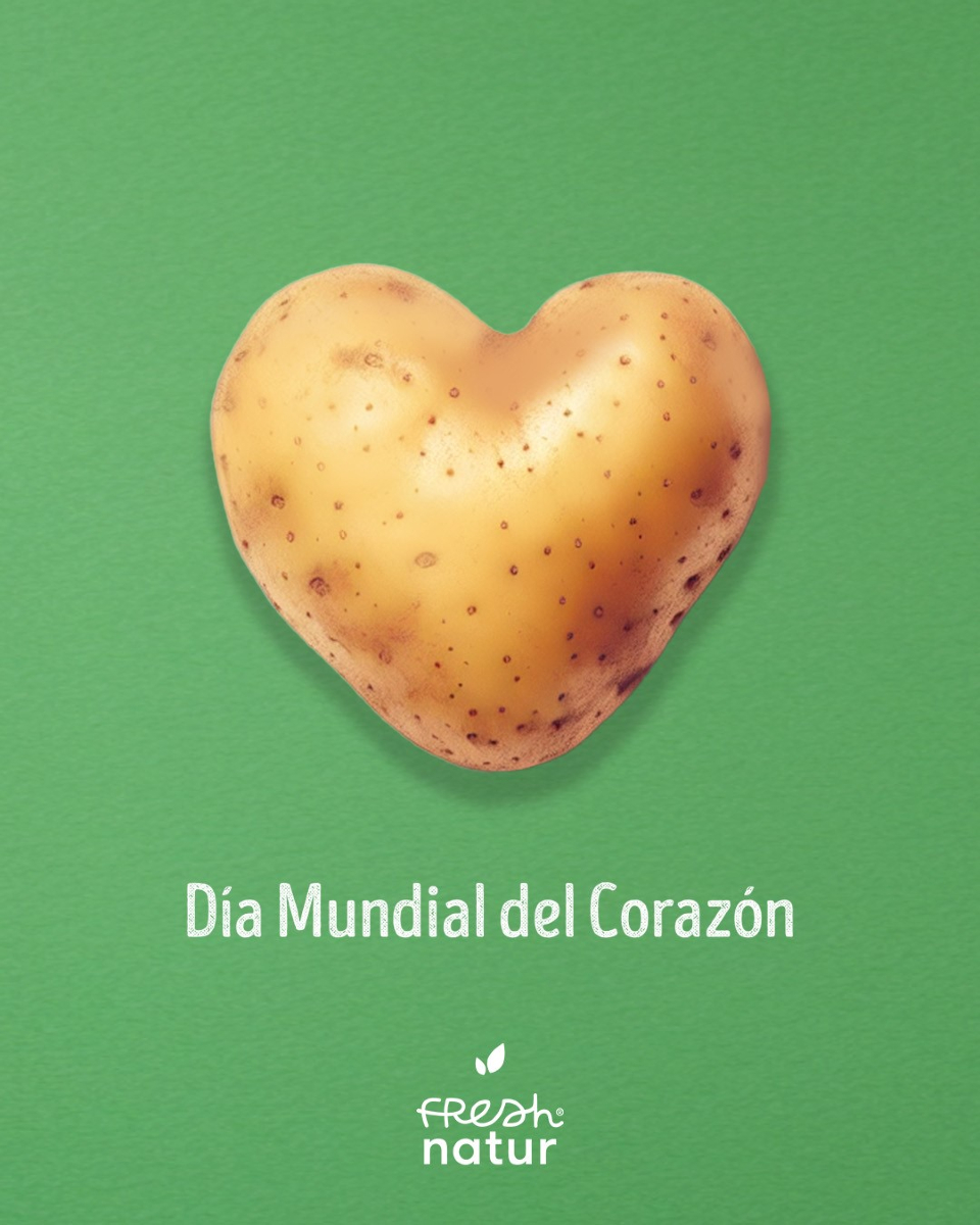 FreshNatur's tweet photo. Hoy es el Día Mundial del Corazón. 💚 Recordemos cuidar nuestro motor vital con una dieta equilibrada y deliciosa. En Freshnatur, creemos en nutrir el corazón desde la cocina con productos naturales. Cuida tu corazón, disfruta de lo que amas. 🥔

#DíaMundialDelCorazón #Freshnatur https://t.co/8VJ2kPWb9p