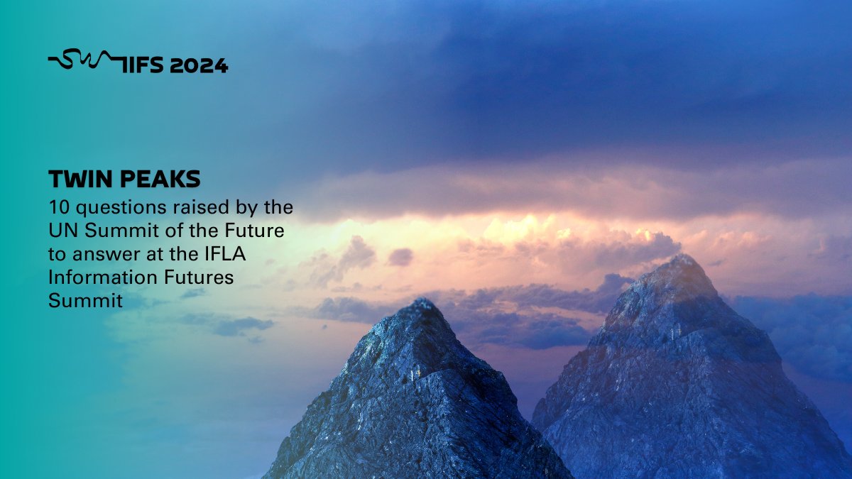 IFLA (@ifla) on Twitter photo On 22-23 September, world leaders met for the <a href="/UN/">United Nations</a> Summit of the Future
And we've got our own Summit #IIFS coming tomorrow
What links the two? Find out more in our blog: bit.ly/3zqERdj On 22-23 September, world leaders met for the <a href="/UN/">United Nations</a> Summit of the Future
And we've got our own Summit #IIFS coming tomorrow
What links the two? Find out more in our blog: bit.ly/3zqERdj