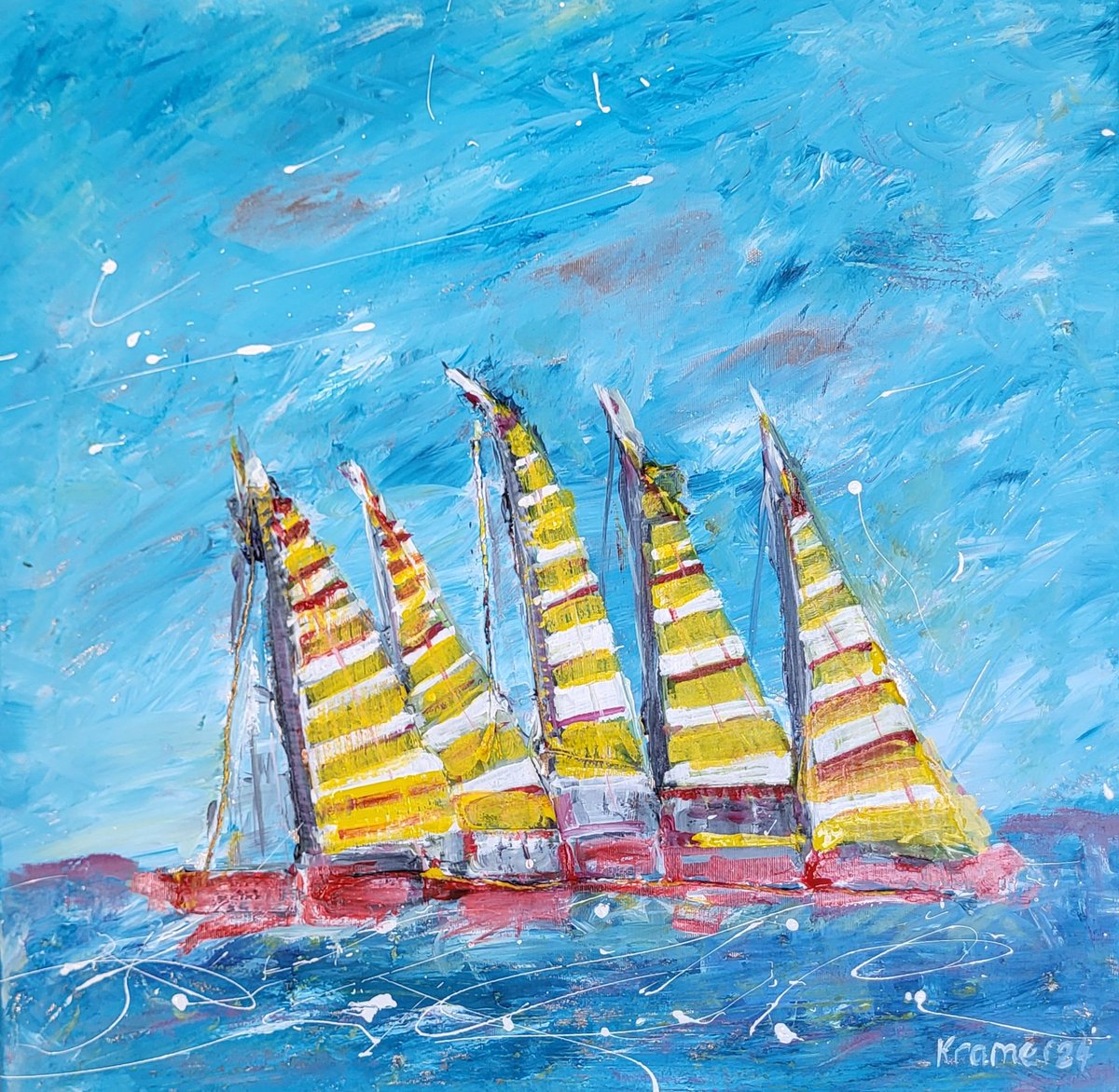 Artkramer3's tweet photo. "Segelregatte" drittes Werk der Serie. 60X60CM. Acryl Mixedmedia 2024
#ostschweiz #rheintal #artkramer #ausstellung #künstler #zürcherweinland https://t.co/sxkp8bSFy8