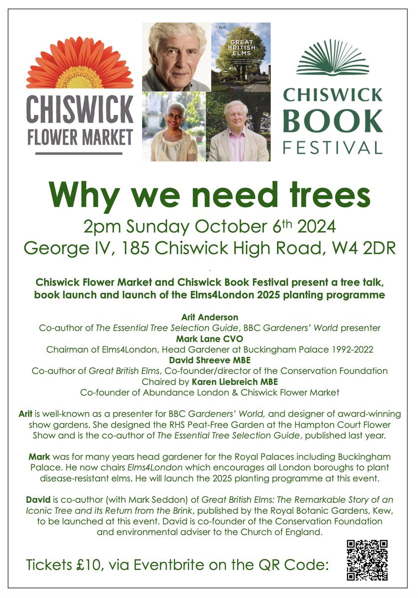 Chiswick Book Festival (@w4bookfest) on Twitter photo ‘Why we need #trees’. One week today <a href="/ChiswickFlowers/">Chiswick Flower Market</a> - 2pm Sunday October 6th <a href="/GeorgeIVW4/">George IV</a>, chaired by <a href="/kareninagarden/">Karen Liebreich</a> <a href="/AbundanceLondon/">Abundance London</a>. Read the book review <a href="/TheChiswickCal/">The Chiswick Calendar</a> below and then buy your tickets here: eventbrite.co.uk/e/why-we-need-… ‘Why we need #trees’. One week today <a href="/ChiswickFlowers/">Chiswick Flower Market</a> - 2pm Sunday October 6th <a href="/GeorgeIVW4/">George IV</a>, chaired by <a href="/kareninagarden/">Karen Liebreich</a> <a href="/AbundanceLondon/">Abundance London</a>. Read the book review <a href="/TheChiswickCal/">The Chiswick Calendar</a> below and then buy your tickets here: eventbrite.co.uk/e/why-we-need-…