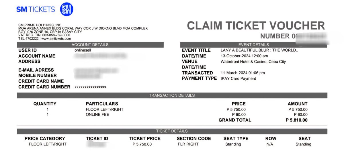 roschaeng23's tweet photo. WTS
For Sale 
One (1) UNCLAIMED ticket 

LANY A Beautiful Blur: The World 
Waterfront Hotel and Casino, Cebu City

Date: October 13, 2024 
Section: Floor Standing RIGHT

Ticket price plus online fee
P5,810

Rfs: op had major operation, rest. https://t.co/MyDULqIpKz