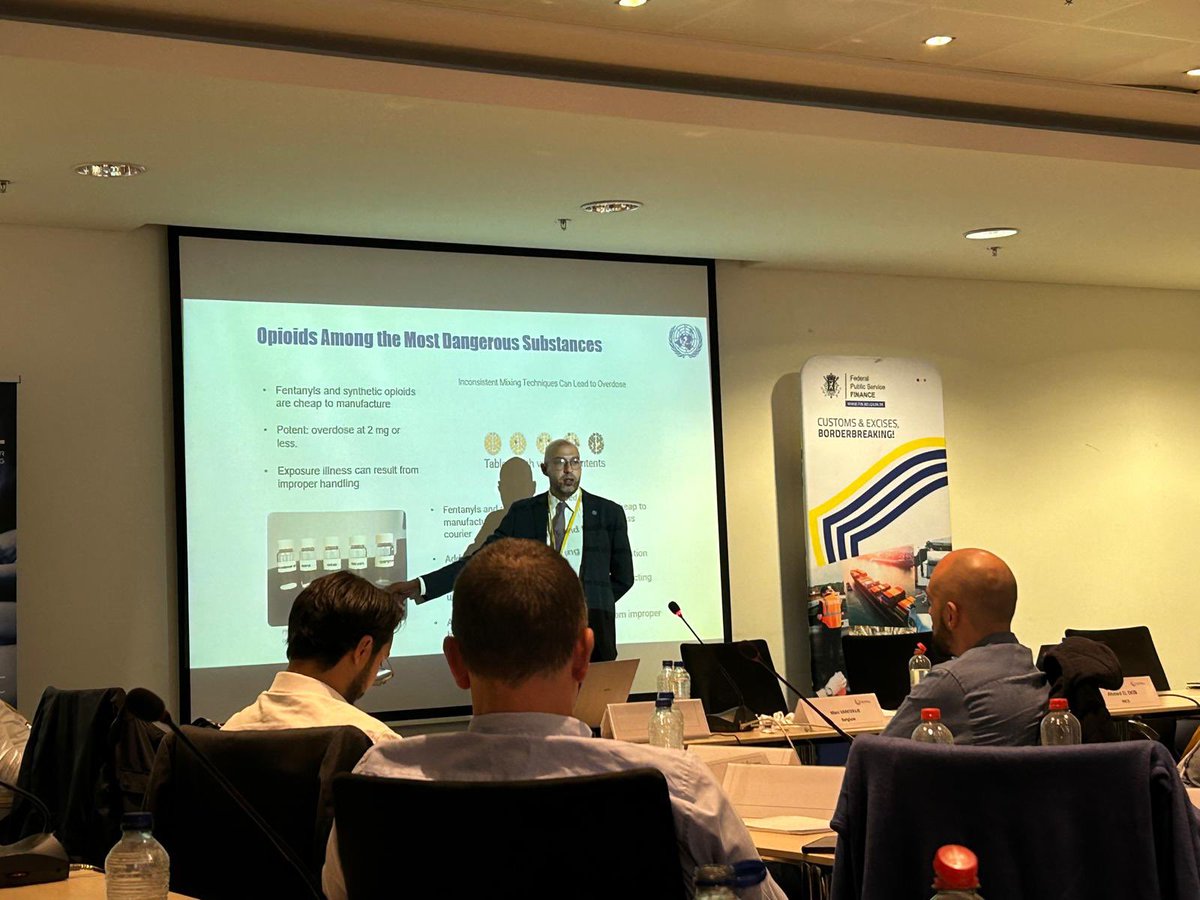 Ahmed El Deeb (@aeldeeb87) on Twitter photo Honored to demonstrate INCB GRIDS work to Law Enforcement officers from 19 EU countries at CEPOL Training on Drug Trafficking Methods via Mail and Postal Parcels in Brussels 23-27 Sep 24
<a href="/INCB_GRIDS/">INCB GRIDS</a> <a href="/INCB_OPIOIDS/">ӨPIOIDS Project</a> <a href="/INCB_ION/">Project ION</a> <a href="/EU_CEPOL/">CEPOL</a> <a href="/UPU_UN/">Universal Postal Union</a> <a href="/WorldCusto47177/">World Custom Organization</a>
<a href="/StateINL/">US Dept of State INL</a> Honored to demonstrate INCB GRIDS work to Law Enforcement officers from 19 EU countries at CEPOL Training on Drug Trafficking Methods via Mail and Postal Parcels in Brussels 23-27 Sep 24
<a href="/INCB_GRIDS/">INCB GRIDS</a> <a href="/INCB_OPIOIDS/">ӨPIOIDS Project</a> <a href="/INCB_ION/">Project ION</a> <a href="/EU_CEPOL/">CEPOL</a> <a href="/UPU_UN/">Universal Postal Union</a> <a href="/WorldCusto47177/">World Custom Organization</a>
<a href="/StateINL/">US Dept of State INL</a>
