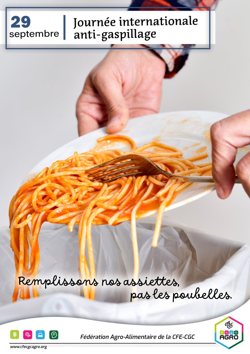 📢 Agir aujourd’hui pour ne pas regretter demain : stop au #gaspillage. 
✊ #antigaspi