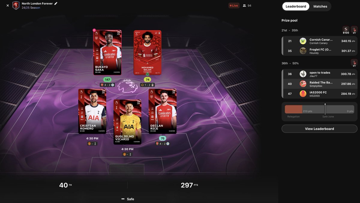SimplyAlex (@simplyalexsr) on Twitter photo If Spurs keep a clean sheet today i'll giveaway 🎁
Limited - Cristian Romero [In SZN roughly £45)
Limited - Guglielmo Vicario [In SZN roughly £78)
To enter:
Follow <a href="/SimplyAlexSR/">SimplyAlex</a> ✅
Retweet this post ✅
Cheer on AngeBall defensive masterclass for my Sorare hopes🤞
#sorare If Spurs keep a clean sheet today i'll giveaway 🎁
Limited - Cristian Romero [In SZN roughly £45)
Limited - Guglielmo Vicario [In SZN roughly £78)
To enter:
Follow <a href="/SimplyAlexSR/">SimplyAlex</a> ✅
Retweet this post ✅
Cheer on AngeBall defensive masterclass for my Sorare hopes🤞
#sorare