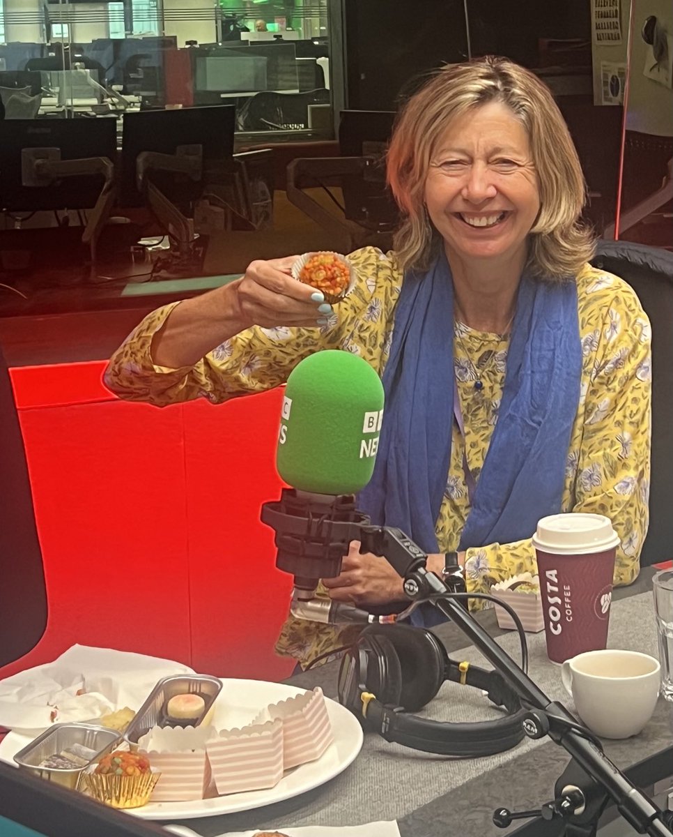 christinalamb's tweet photo. Unexpected pleasure getting these mouthwatering treats from ⁦@sanjanafeasts⁩ on ⁦@bbcworldservice⁩ this morning https://t.co/EI3hABpW4s