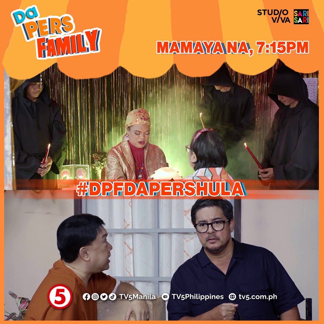 VIVA_Films's tweet photo. May bibisitang maghuhula sa Barangay Singko! Totoo kaya ang mga hula at gabay niya? Abangan MAMAYA!
Panoorin na ang #DaPersFamily, Ngayong LINGGO 7:15 PM sa #WeekendTripTV5
#DPFDaPersHula #AgaMuhlach #RoderickPaulate #JulianaParizcova https://t.co/u67es3UDlo