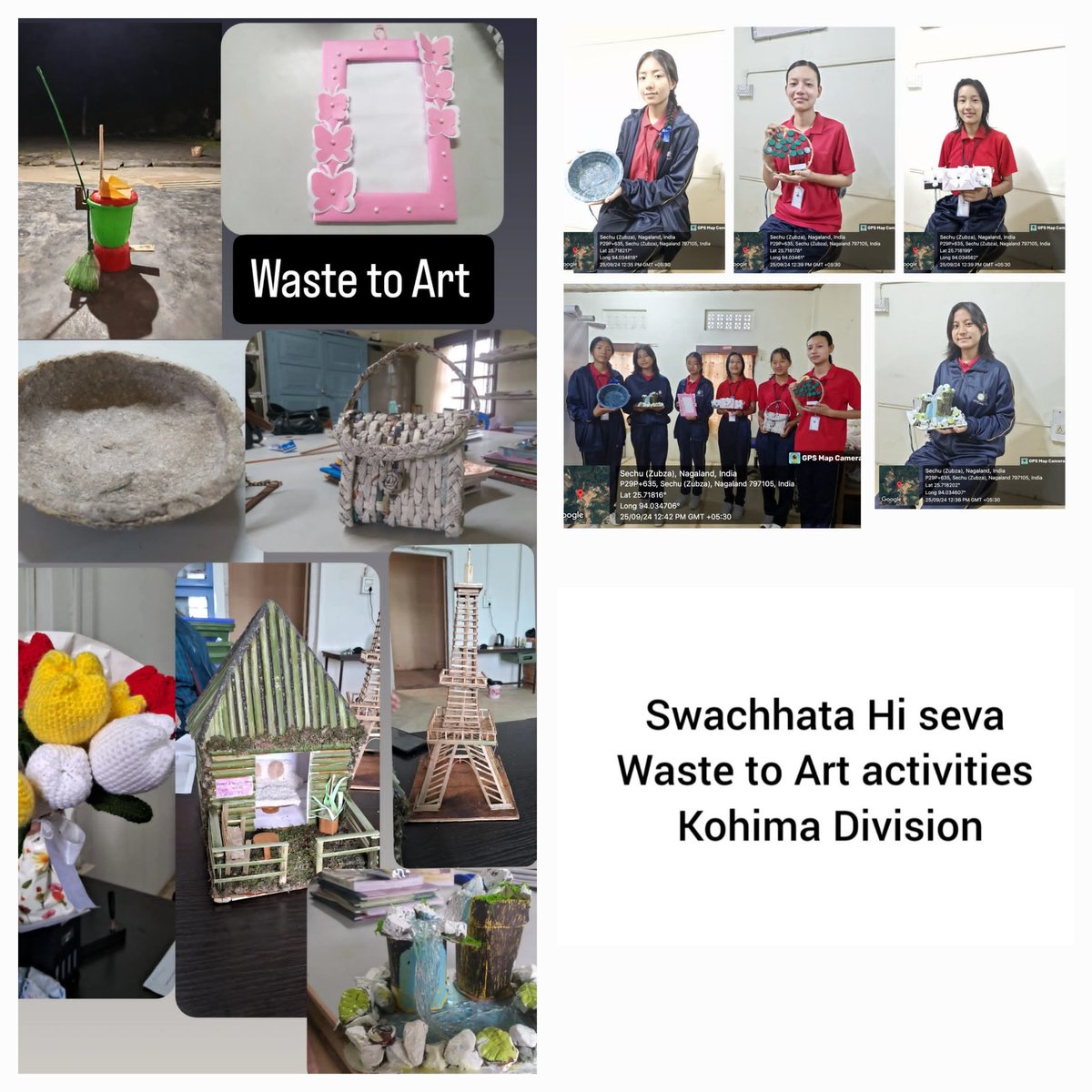 Bringing out the best of creativity in students by promoting recycling and sustainability. Kudos to the Kohima division of <a href="/nagalandphed/">PHED Nagaland</a> for making #SwachhtaHiSeva2024 innovative, interesting and appealing. The 'Waste to Art' activity is a commendable initiative in the pursuit of