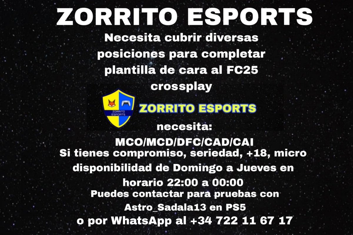 WotaneSports's tweet photo. @ComunidadClubes @_chocolate3000 @Ayudas_clubes @AyudanteSports @AyudasProClubs @clubes_ayudas @fichajes_pro
@FichajesAyudas 
 Para pruebas contacta por MD en X, Astro_Sadala13 en PS5
O envía un WhatsApp al número +34 722 11 67 17 https://t.co/XvgQDxmt4E
