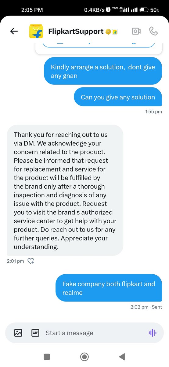 vikas_modi33's tweet photo. This type of solution given by companies after purchased on @Flipkart @flipkartsupport @realmecareIN @realmeIndia @realmenarzoIN they Don't care about customers,  only profit books and customers can go to hell ..... https://t.co/0qAd5aLgaE