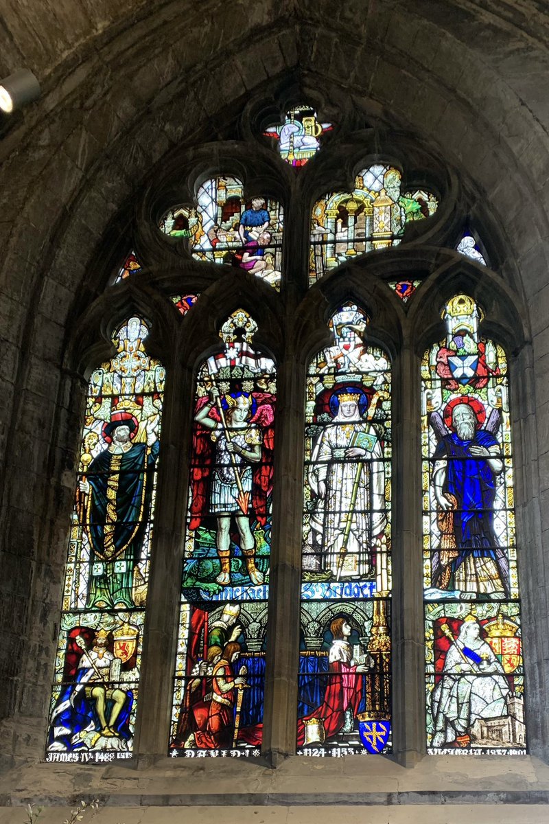 #Michaelmas St Michael, in St Michael’s <a href="/churchscotland/">Church of Scotland</a>, Linlithgow. #StainedGlass by Alf Webster.