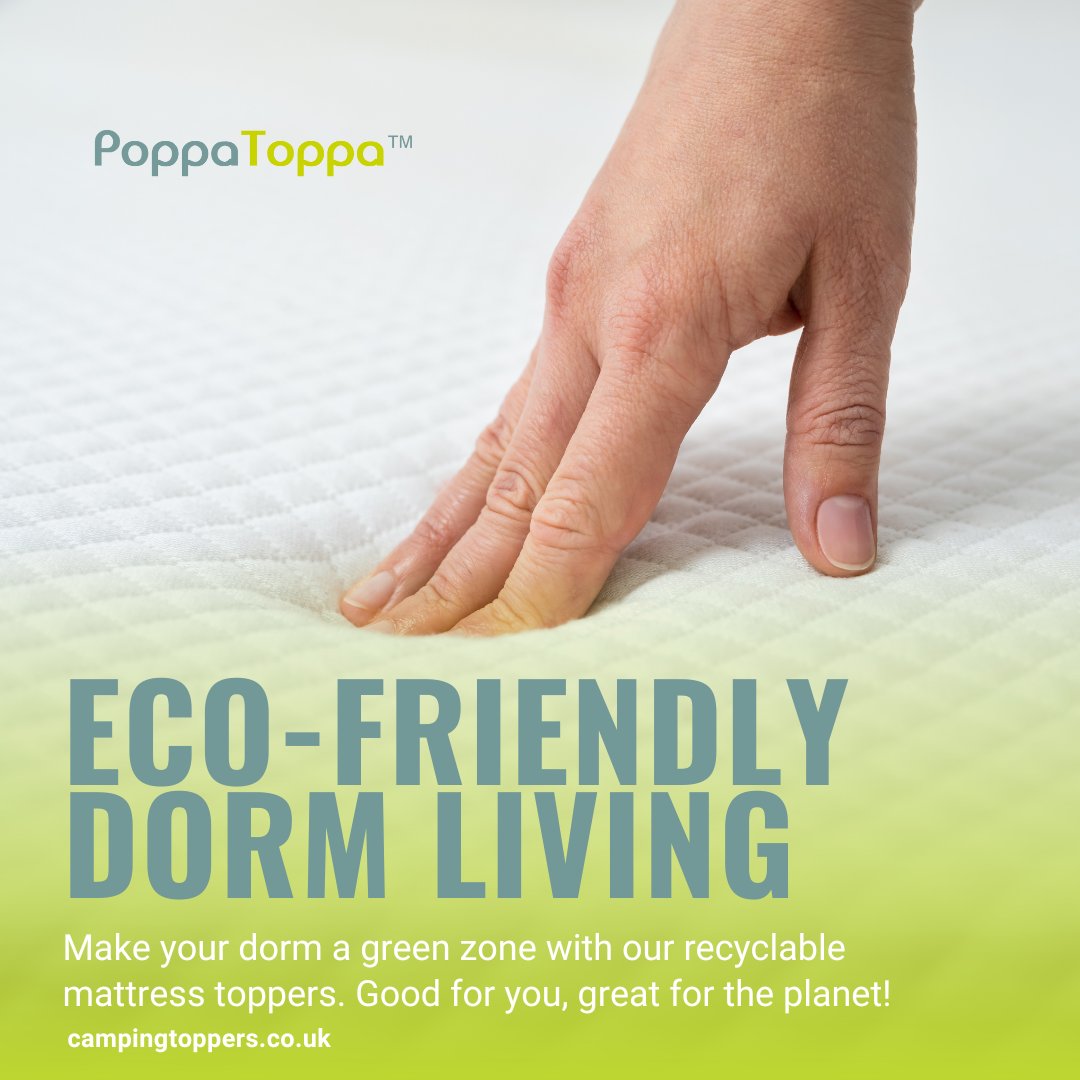airospring's tweet photo. Turn your dorm into a cozy green zone with our eco-friendly, recyclable mattress toppers.
Made from high-tech materials that are gentle on the planet and packed with comfort, they offer support and breathability without compromising sustainability. 
#EcoFriendlyMattress https://t.co/9OHpGR7DBO