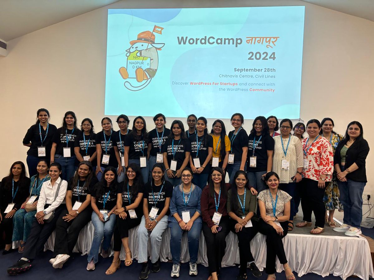 The women of WordPress at <a href="/wcnagpur/">WordPress Community Nagpur #WCNagpur</a> 
#wcnagpur 
<a href="/jainnidhi03/">Nidhi Jain</a> <a href="/meherbala/">Meher Bala | Lead Organisers #WCAsia 2026</a> <a href="/krupajnanda/">Krupa | Freelance QA Engineer | #WCAsia2026 Org</a> <a href="/shamalisulakhe/">Shamali Sulakhe | WCAsia 2026 Organizer</a> <a href="/ritagaherwar/">Rita Gaherwar</a> <a href="/ShivyaRoy/">Shivya Roy</a> <a href="/dumbiryani09/">Neha Kulkarni</a> 
#womeninWordPress #WordPress