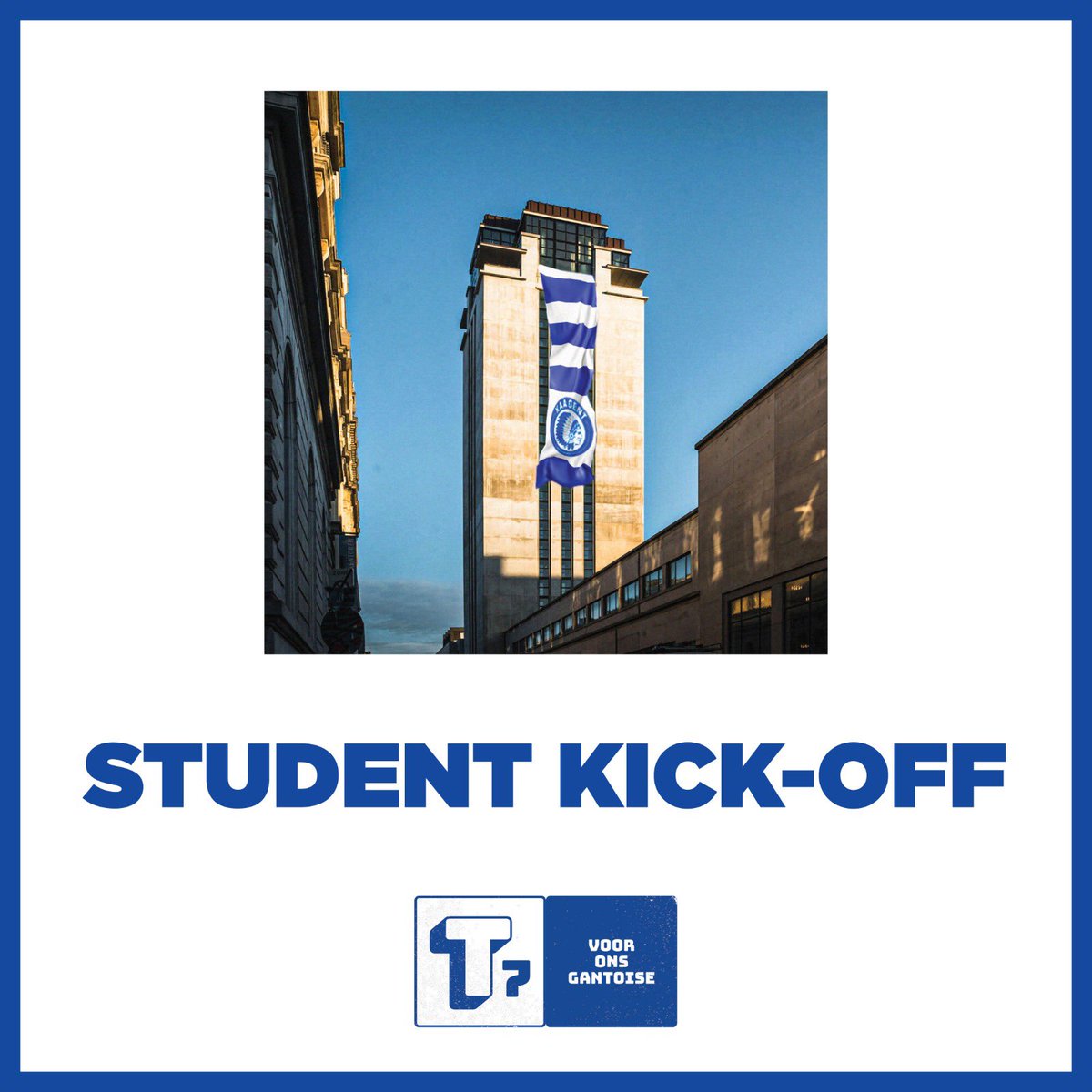 TRIBUNE_7's tweet photo. Matchday!
Thuis tegen #ohl. 

Extra vak!
Iedere Gentse student is/wordt een Buffalo-o-o. 

(Of het is tweede zit.)

#kaagent #gntohl #cobw @ugent https://t.co/bigkOUHsFk