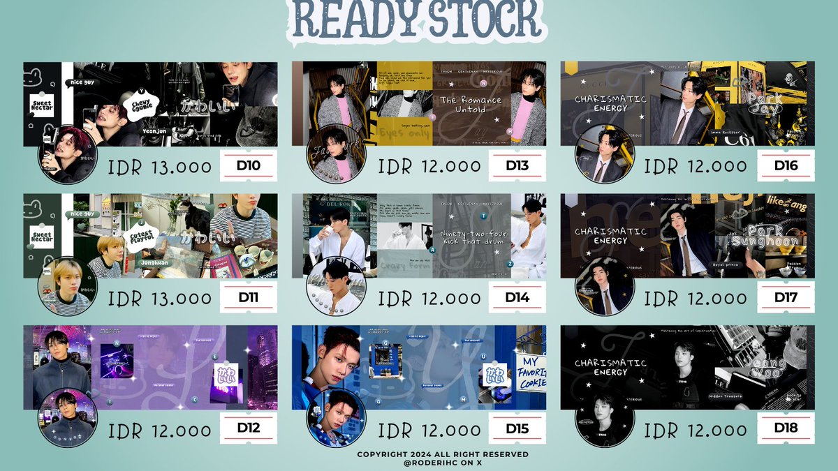 roderihc's tweet photo. Hai #zonauang kalau lewat bantu repost yaa

18 layout ready stock ( juyeon san ateez soobin yeonjun txt woonhak leehan sungho boynextdoor couple karina juyeon asahi jeongwoo junghwan treasure couple nomin jaemin jeno jay sunghoon )

harga dipic - free retext https://t.co/EGnHe1FZTU