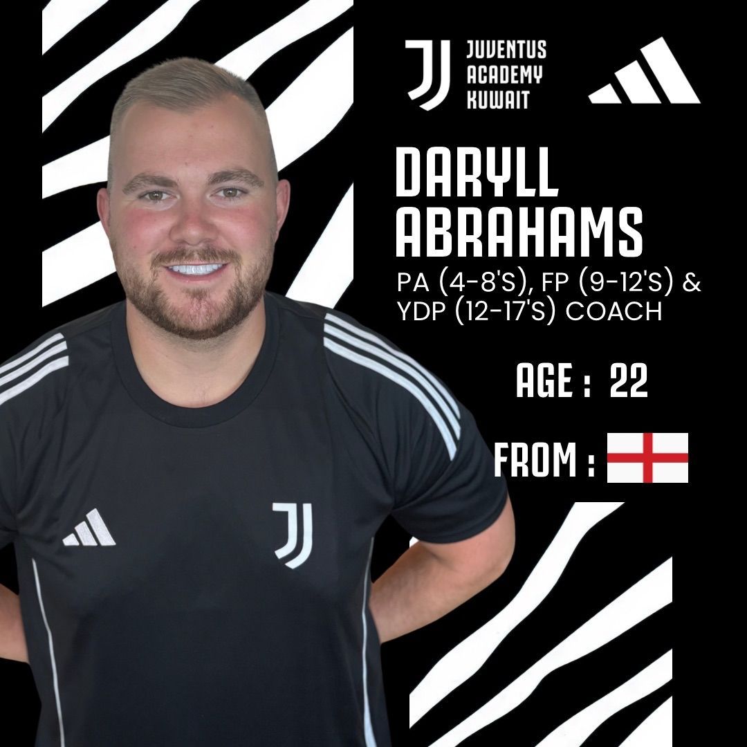 Coach Profile for the 2024/25 Season - Daryll.

Daryll has recently joined us at Juventus Academy Kuwait and will serve as our academy coach for all age groups. 

His favourite team is Manchester United back home, and in Kuwait, he supports Al Kuwait SC.

⚽️🏴󠁧󠁢󠁥󠁮󠁧󠁿🇰🇼