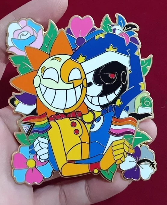 Great news to everyone who was waiting on these pride pin pre orders! There was a bit of a slow down w my manufacturing, as you know, but they are finally all done and being sent to me! :> I will be sending them out in October! 