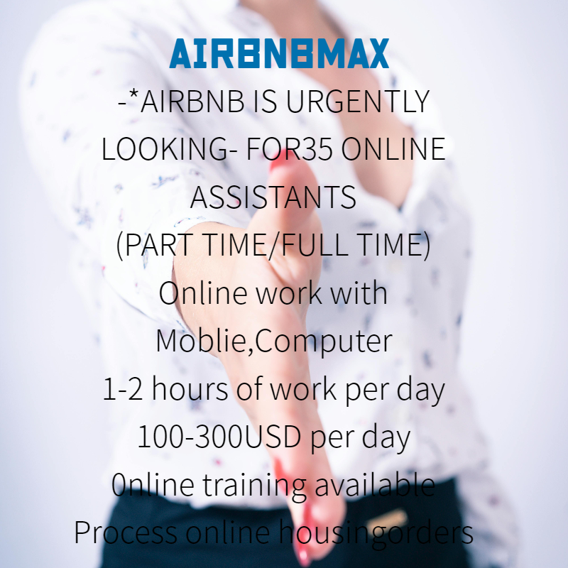🚇  #Online AIRBNB IS URGENTLY LOOKING FOR35 ONLINE ASSISTANTS
(PART TIME/FULL TIME)
Online work with Moblie,Computer
1-2 hours of work per day
100-300USD per day
0nline training available
Process online housingorders
bit.ly/3Zrcbvd
bit.ly/3MRk8Cs