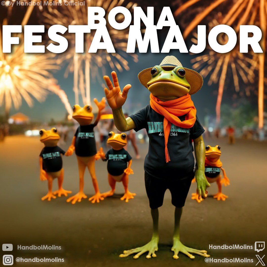 HandbolMolins's tweet photo. 🎆Avui 29 de Setembre us volem desitjar que passeu un bon diumenge de Sant Miquel i que estigueu gaudint d’aquests dies de Festa Major.
#123Molins
#MolinsViulHandbol https://t.co/wKeChX6k1u
