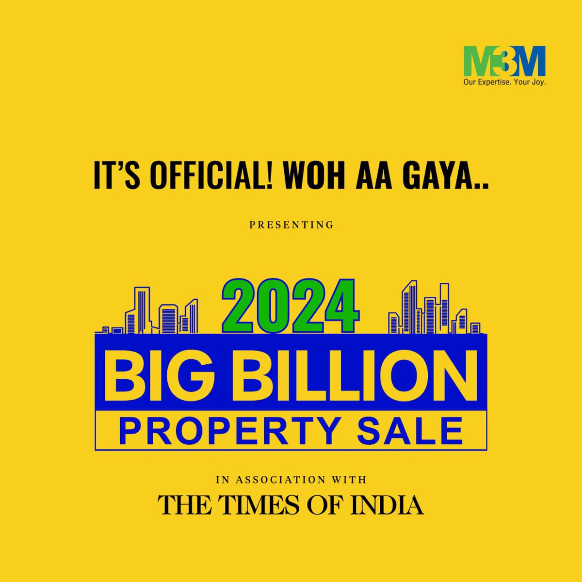 Magnetrealtors's tweet photo. 💥BIG BILLION IS BACK!!

💥Never Heard Ever Payment Plan- 24:76💥
💥First Transfer free*💥
💥24% Booking Benefit Discount🔥
💥Maintenance Free for 24 months⚡
💥I Phone 16 PRO on each booking🌟
💥Lucky Draw,Gold,Gifts and Much More.

Offer valid on Limited Unit &amp; limited period. https://t.co/NyriLEygH1