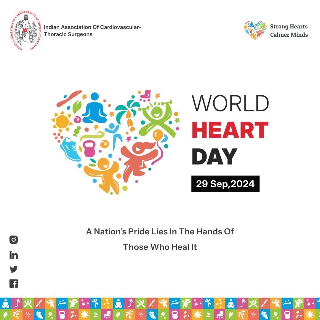 iactsoutreach's tweet photo. On World Heart Day, we honor those who heal the nation's hearts, promoting strong hearts and calmer minds for all.

#WorldHeartDay2024 #StrongerHeartsCalmerMinds #HeartHealth #IACTS #HealthyLiving #CardiacCare #StrongerTogether #RunForHeart #CalmMindStrongHeart #HeartSurgeons https://t.co/jXw85ZHkvd