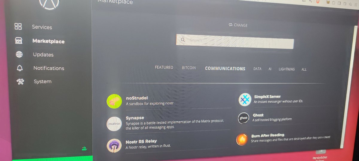 plebtap's tweet photo. #Telegram -> #SimpleX because i can run by myself on #StartOS @_einundzwanzig_ @bitcoin_hotel https://t.co/e3h7VtqEAm