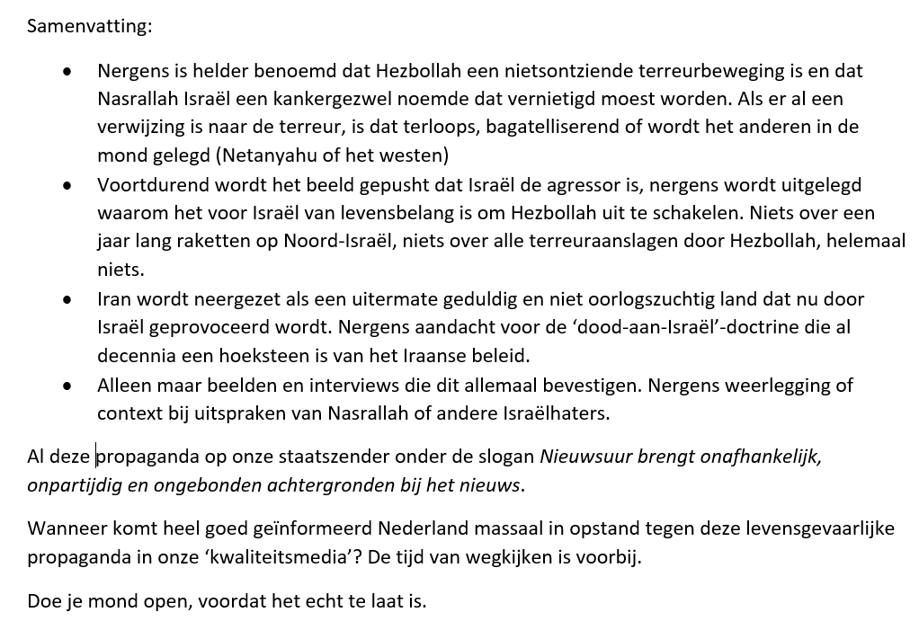 Uitzending <a href="/Nieuwsuur/">Nieuwsuur</a> dood #Nasrallah
Snelle analyse.
npo.nl/start/serie/ni…

Eerste beeld, huilende verslaggeefster van de Hezbollah propagandazender. Toonzetting. De kijker ziet een mooie vrouw in tranen, en zal (onbewust) sympathie voelen.
Beelden van Al Jazeera. Dat Al