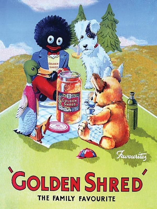 An early victim of wokeism. For decades the golliwog was used as a marketing gimmick to sell Robertson's marmalade. Kids loved to collect golliwog badges and no racist connotations were considered. Then in 2001 the golliwog disappeared. And that was that!

#Britain #British