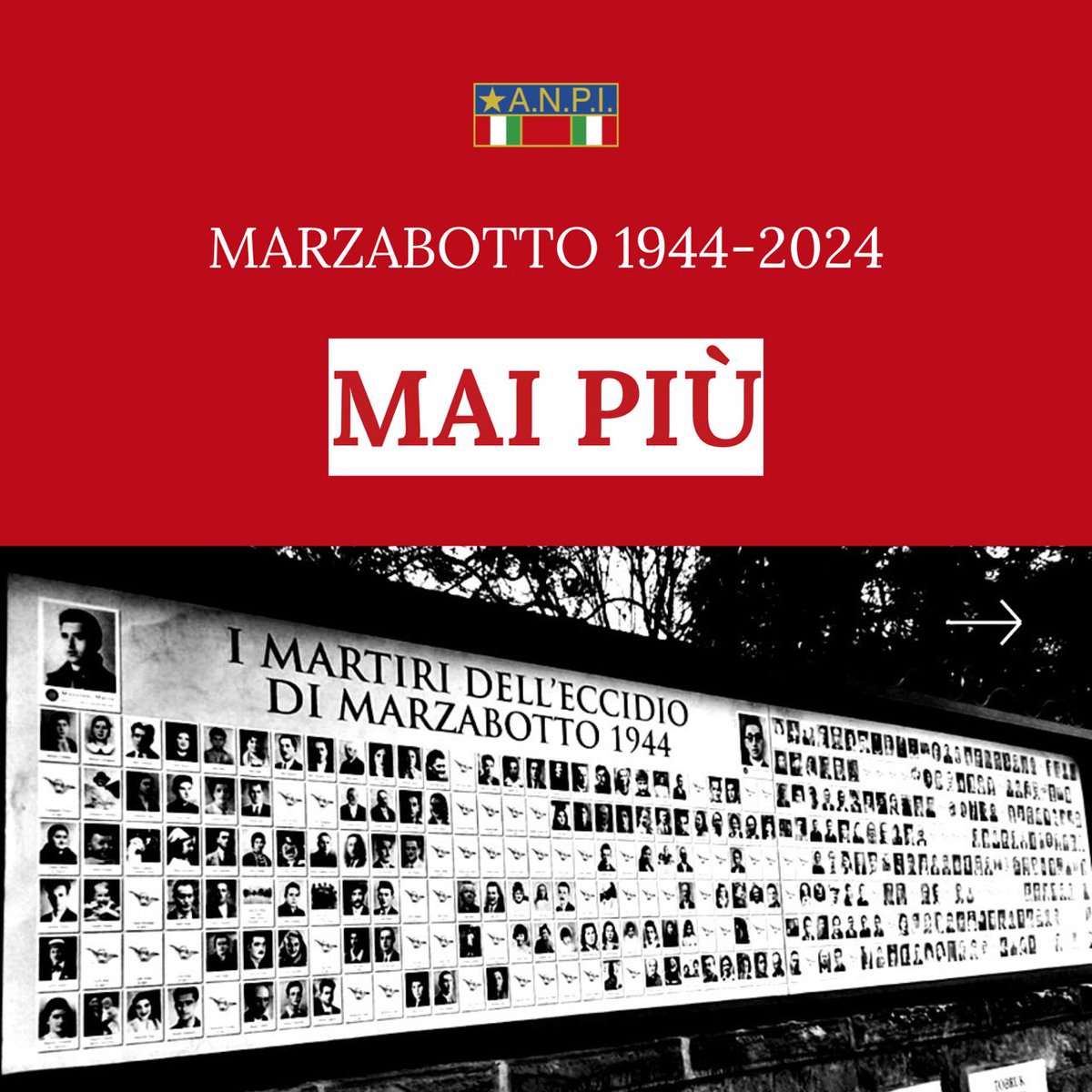 Anpinazionale's tweet image. Leggi la dichiarazione del Presidente nazionale ANPI, Gianfranco Pagliarulo, e della vice Presidente nazionale e Presidente dell'ANPI provinciale di Bologna, Anna Cocchi, per gli 80 anni dalla strage nazifascista a #Marzabotto: anpi.it/80-anni-la-str…