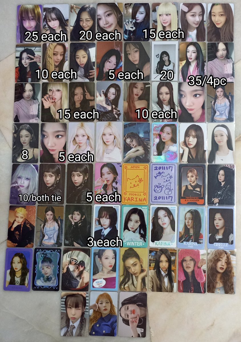 Nayeonyeon3's tweet photo. #pasaraespa #pasarive #pasarkep1er #pasartxt #pasarNewJeans #pasarexo 
#pasaritzy #pasarstayc #pasarsnsd wts aespa photocard poca karina winter ningning giselle https://t.co/nbwZ85f2x2