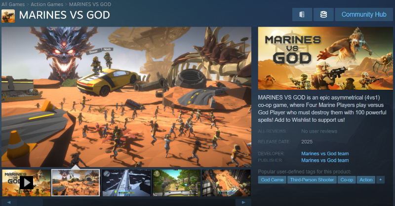 NoobvsProteam1's tweet photo. 🎮 CO-OP (4vs1) game where Four Marines play versus God

❤️ Add to your Wishlist on Steam
so you don't lose it >>>
👉 Steam:
https://t.co/EWexlo6D5E