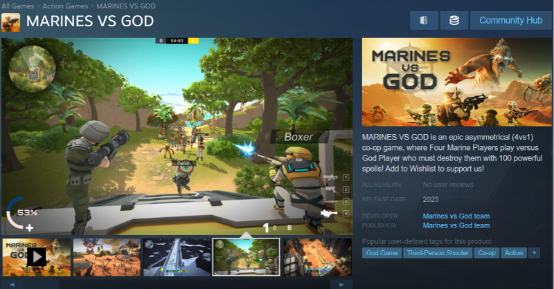 NoobvsProteam1's tweet photo. ⚔️ Asymmetrical PvP game on Steam

🎮 God Simulator versus 4 Marine-players

👉 Wishlist so you don't lose it: 
👉 Steam：
https://t.co/hzDuVl9JkE