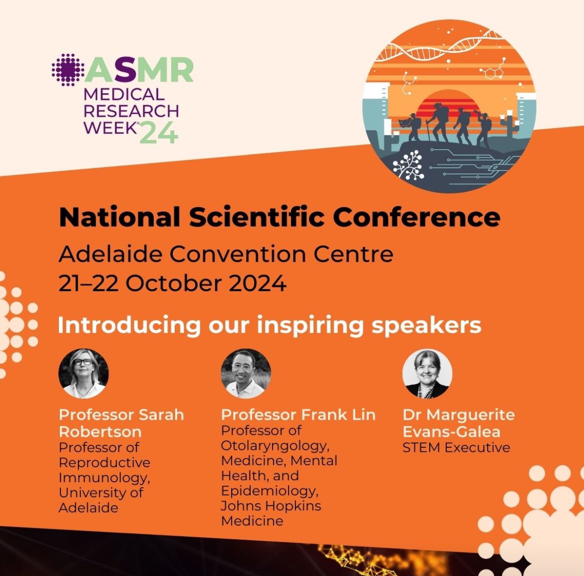 MVEG001's tweet photo. Delighted to join this year’s Australian Society for Medical Research (ASMR) National Scientific Conference as the 2024 AWT Edwards Orator. 

✅ Register here: https://t.co/WIAcnRJ9O8
📅  Registrations close: 17 Oct 

#Adelaide #ASMR24 https://t.co/8NWwA5TCvj