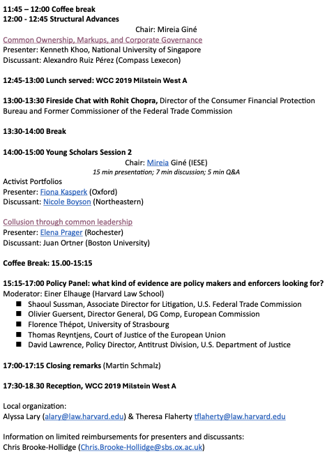 martincschmalz's tweet photo. Tomorrow is the registration deadline for the 

Harvard-Oxford Conference on Common Ownership, Common Directors, Governance, and Competition

Check out the fantastic program.

And please spread the word!

I hope to see many of you there! https://t.co/LD7seNcRw2