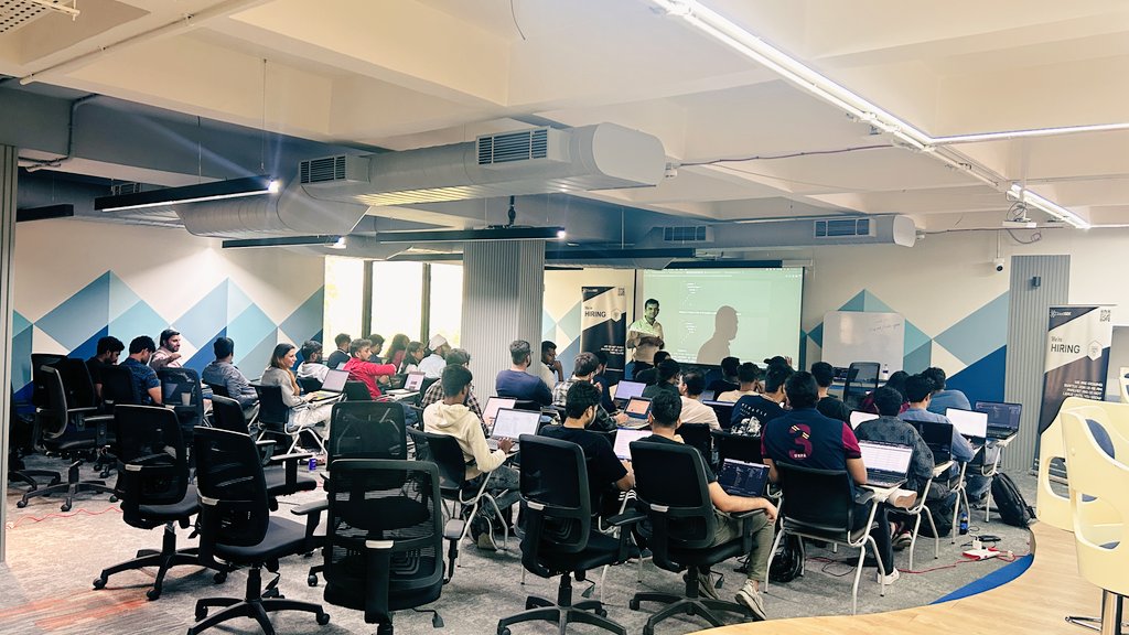 Nullblr's tweet photo. @Nullblr Humla session on Attacking and Securing GraphQL Applications by @MaulikxLakhani at @cloudsek Bangalore premises. https://t.co/AMpTRfZluo