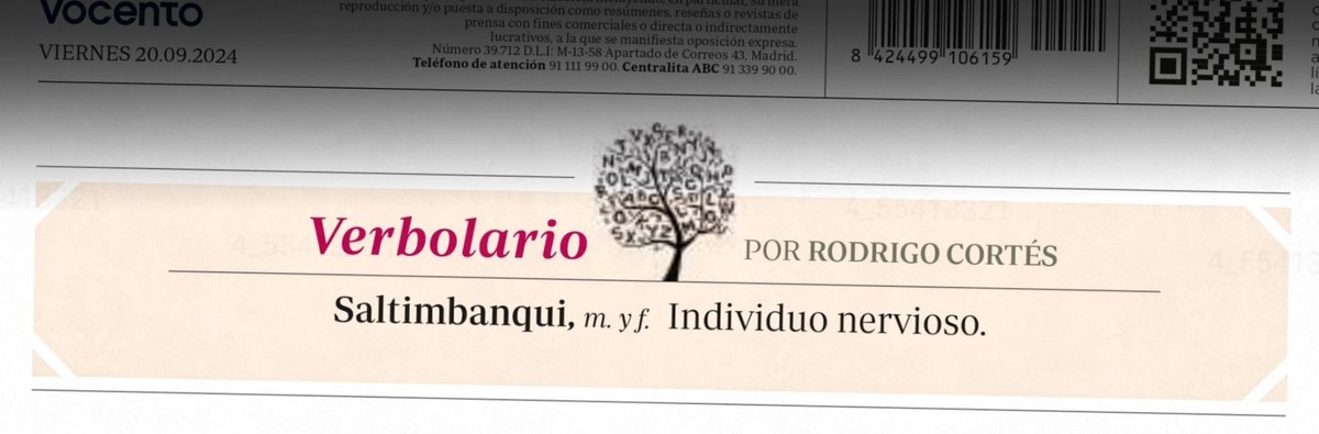 «Saltimbanqui»; 20/sep/2024: voz n° MMMCCCXX <a href="/rodrigocortes/">Rodrigo Cortés</a>