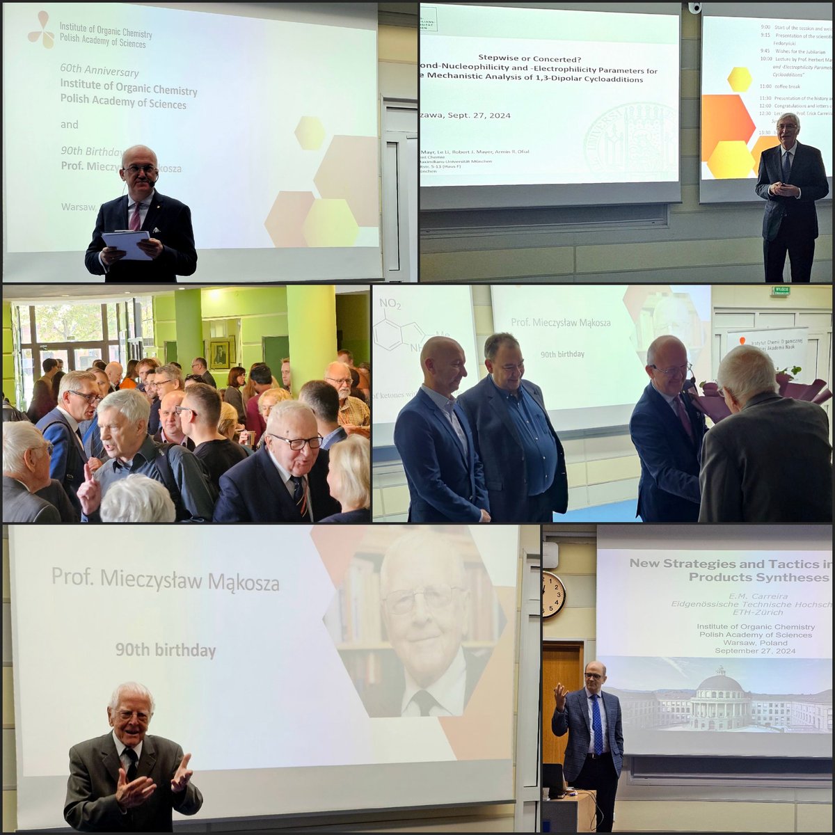 Institute of Organic Chemistry, PAS (@ioc_pas) on Twitter photo Last Friday (27.09) on the occasion of the 60th Anniversary of <a href="/IOC_PAS/">Institute of Organic Chemistry, PAS</a> and the 90th Birthday of Prof. Mieczysław Mąkosza, a scientific session was held with lectures by Prof. Herbert Mayr and Prof. Erick Carreira. <a href="/MEN_GOVPL/">Ministerstwo Edukacji Narodowej</a>, <a href="/FNP_org_pl/">FNP Foundation for Polish Science</a>, <a href="/MUW_RP/">Mazowiecki Urząd Wojewódzki</a>, <a href="/PAN_akademia/">Polska Akademia Nauk</a> Last Friday (27.09) on the occasion of the 60th Anniversary of <a href="/IOC_PAS/">Institute of Organic Chemistry, PAS</a> and the 90th Birthday of Prof. Mieczysław Mąkosza, a scientific session was held with lectures by Prof. Herbert Mayr and Prof. Erick Carreira. <a href="/MEN_GOVPL/">Ministerstwo Edukacji Narodowej</a>, <a href="/FNP_org_pl/">FNP Foundation for Polish Science</a>, <a href="/MUW_RP/">Mazowiecki Urząd Wojewódzki</a>, <a href="/PAN_akademia/">Polska Akademia Nauk</a>