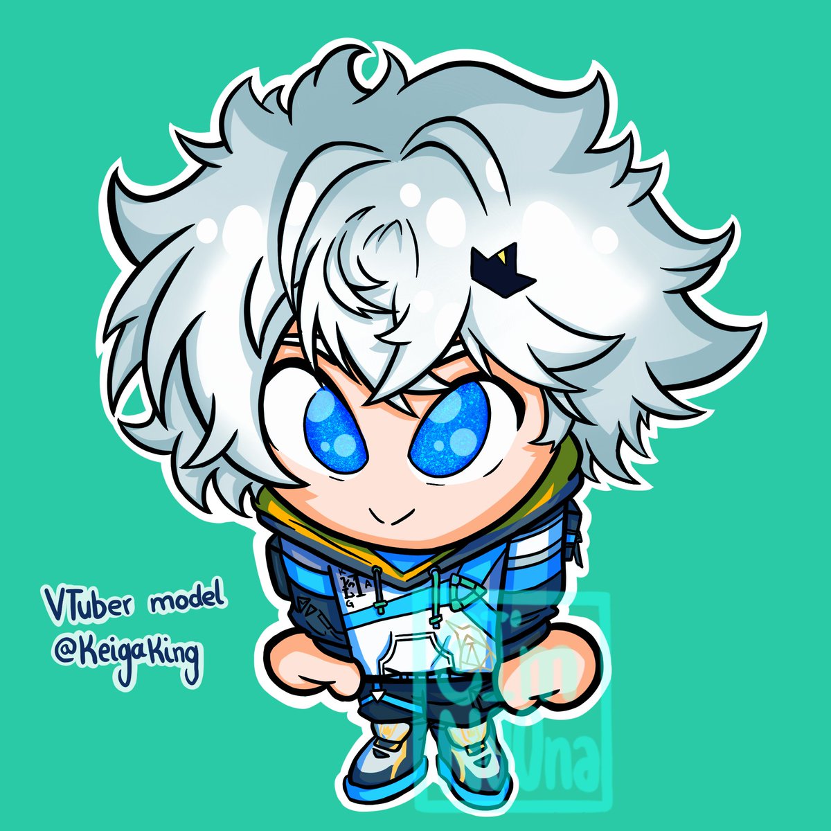 🩵 YCH Look up para el bello <a href="/KeigaKing/">Keiga🐧King</a>  👑🩵

Me alegra mucho que te guste y a ver cuando volvemos a jugar algo juntos~ 

#n00nartist